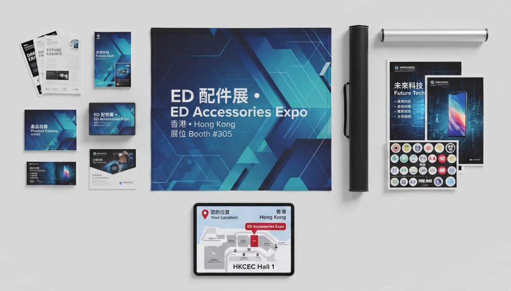 展覽攤位各類宣傳品:Backdrop、易拉架、Foamboard、單張